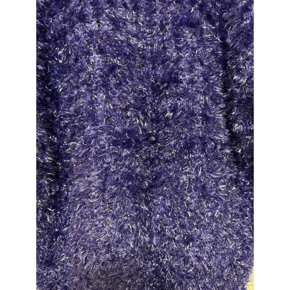 Gantos Vintage Iconic Purple Shaggy Furry Sweater Sz Large Friends Clueless - Picture 6 of 6